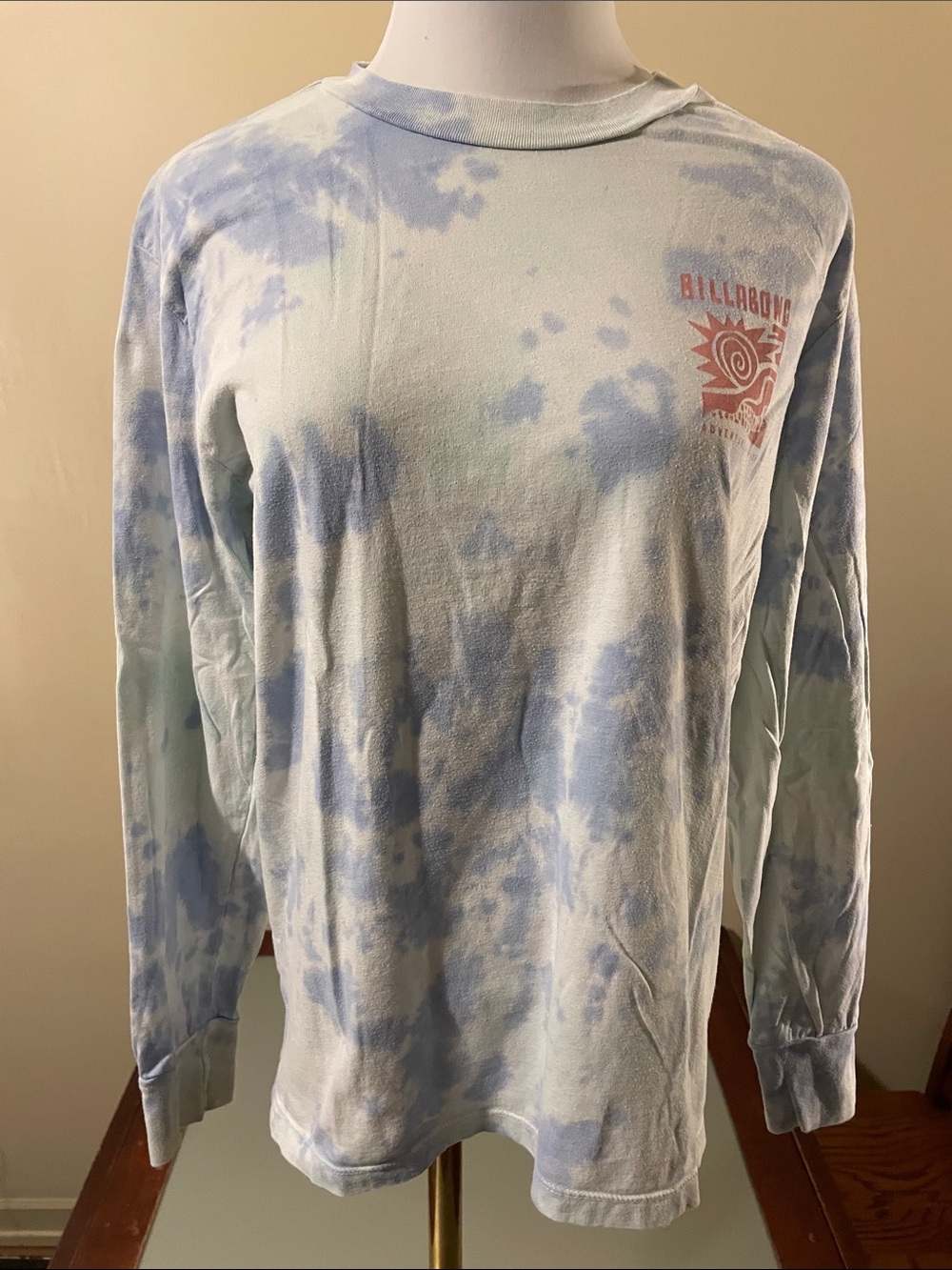 Billabong Blue Tie-Dye Long Sleeve Tee
